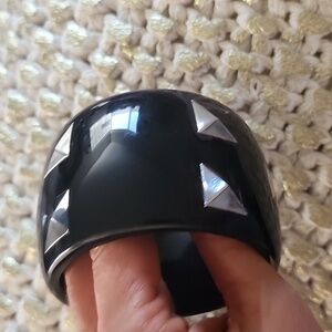 Banana Republic Black Bangle with Silver Accents